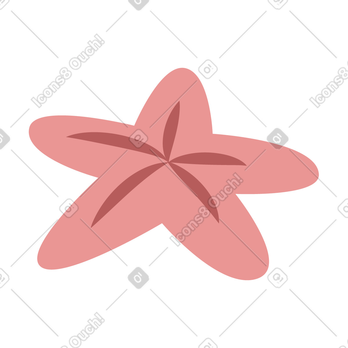 Seestern-Illustration im Everyday-Stil als Download in PNG, SVG