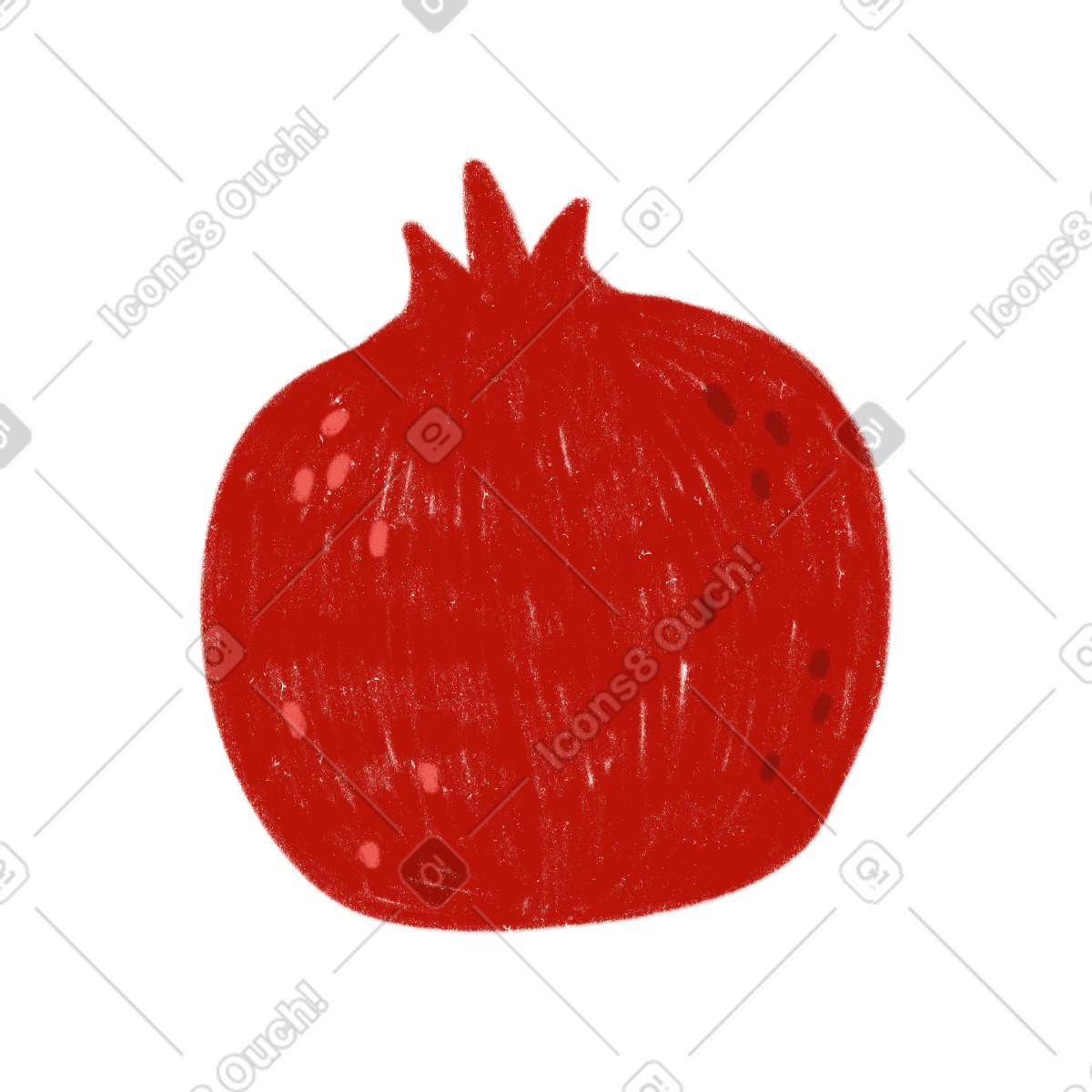 Illustration Pomergranate dans le style Cozy à télécharger aux formats PNG, SVG