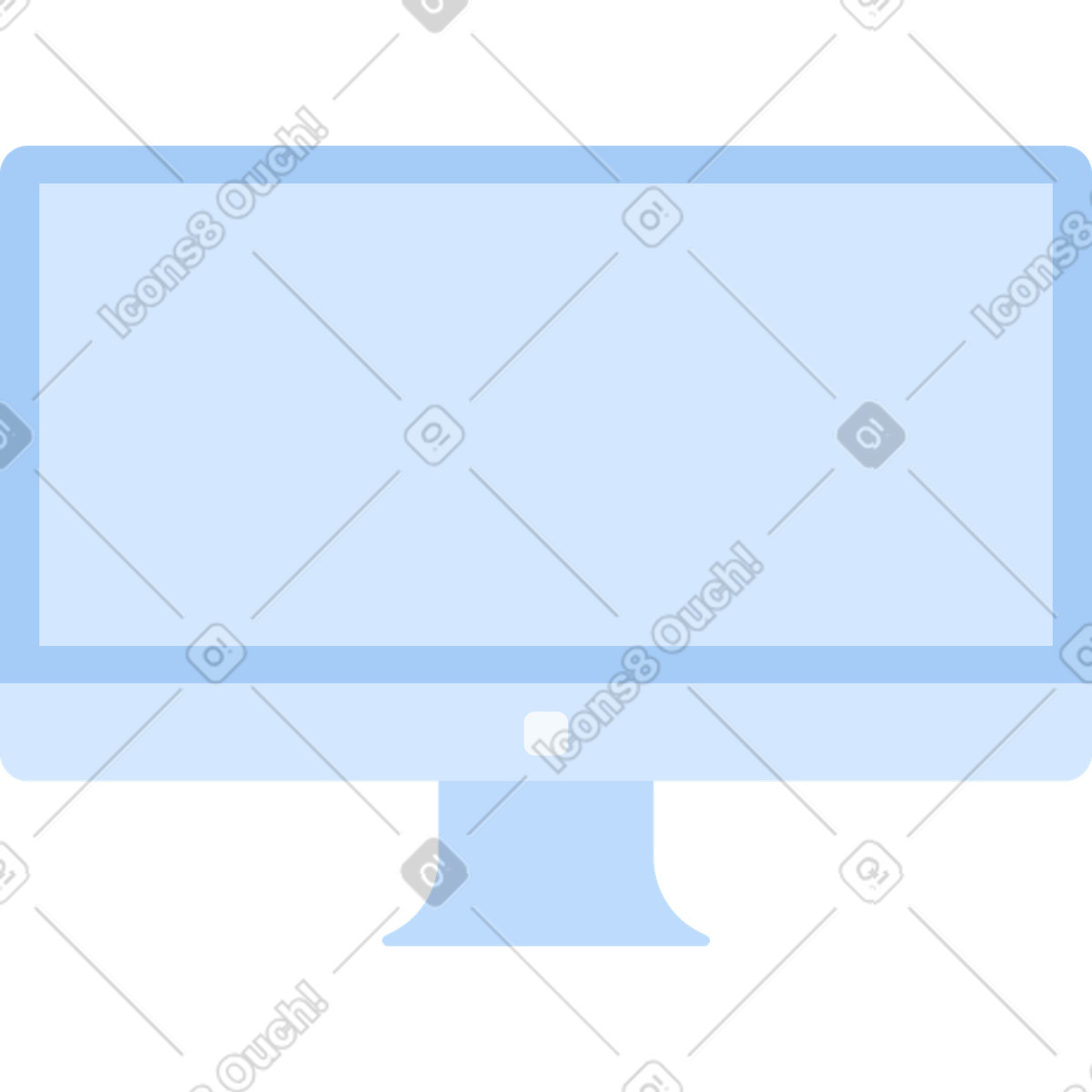 Computer monitor-Illustration im Urban-Stil als Download in PNG, SVG