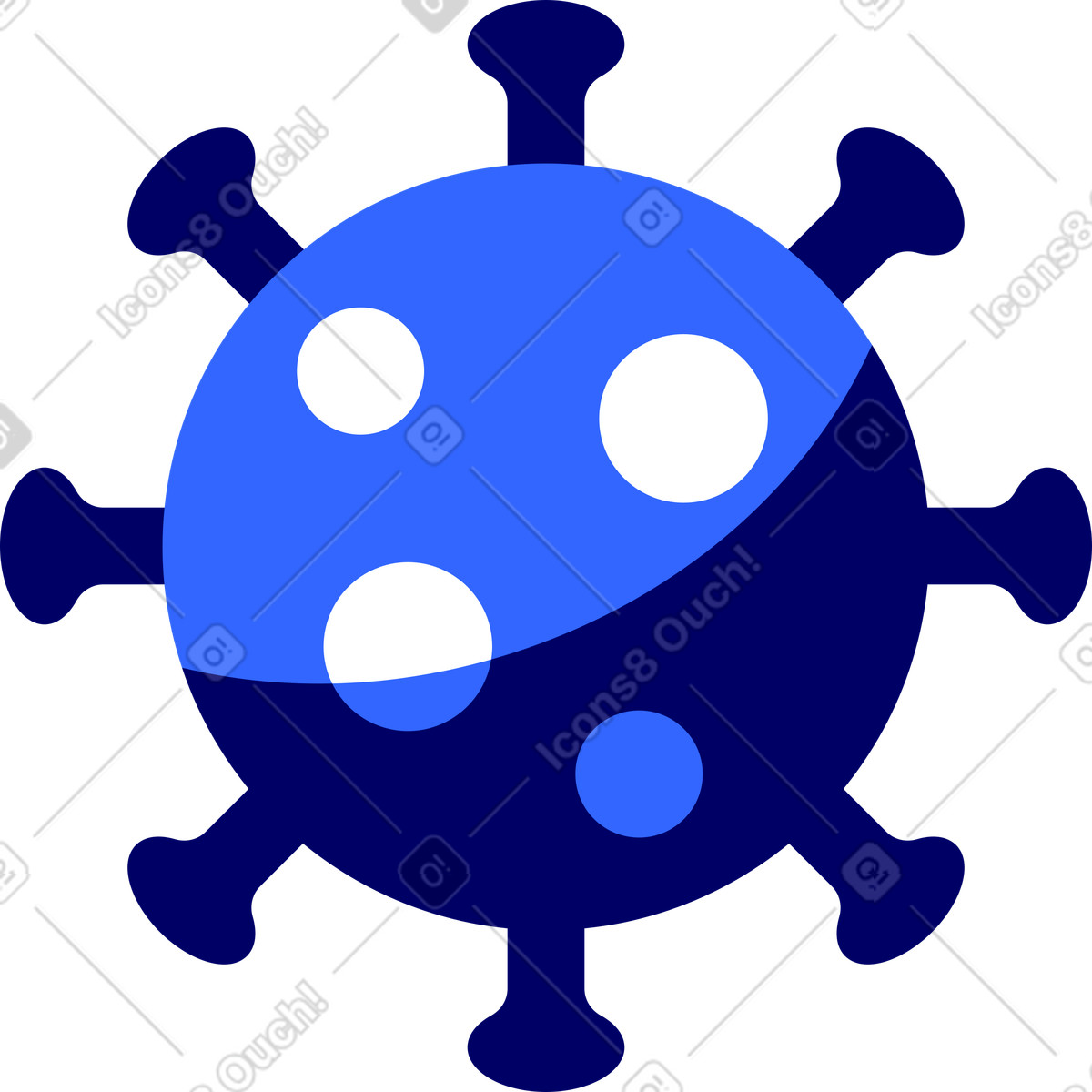 Coronavirus illustration in Lounge style download in PNG, SVG