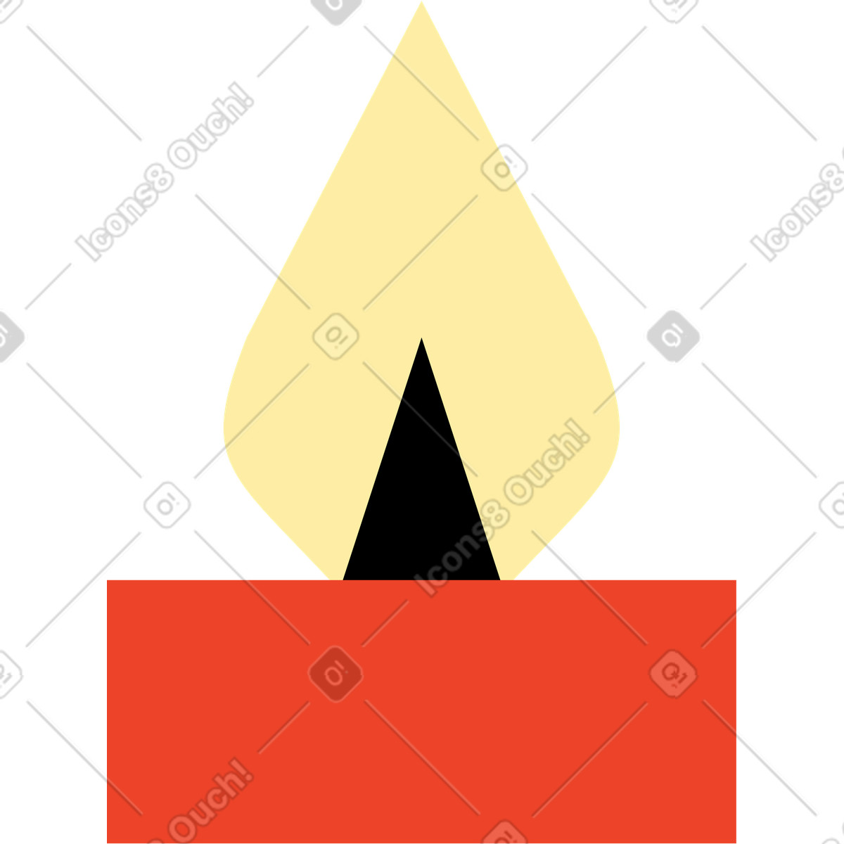 Kerze-Illustration im Polar-Stil als Download in PNG, SVG