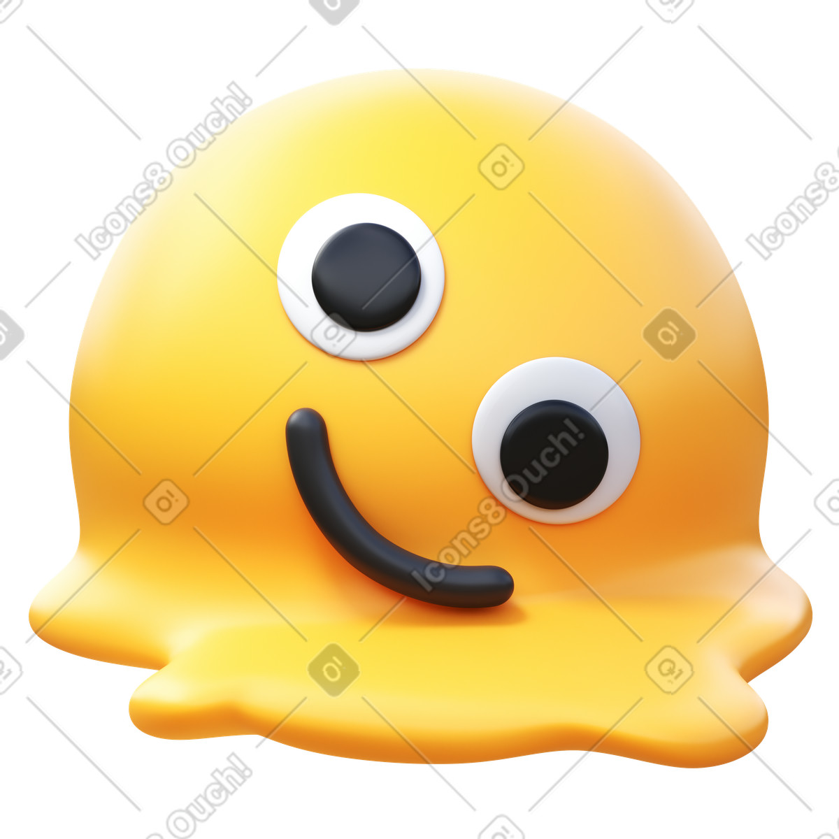 Иллюстрация Melting face в стиле 3D Fluency — скачать в форматах PNG, SVG