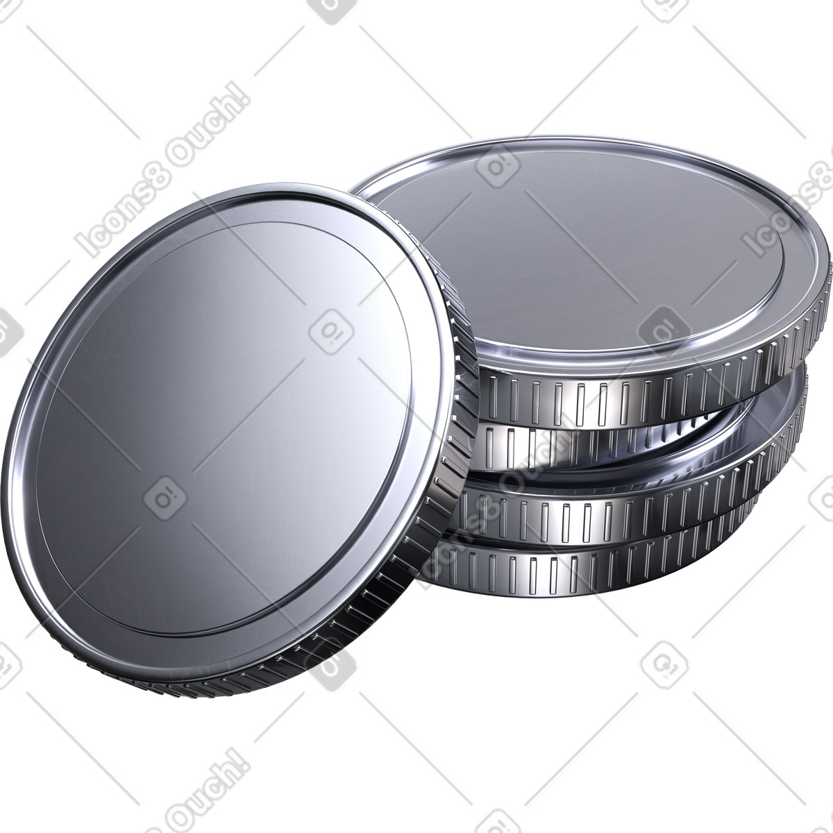 Coins, stacked assets, financial value illustration in PNG, SVG