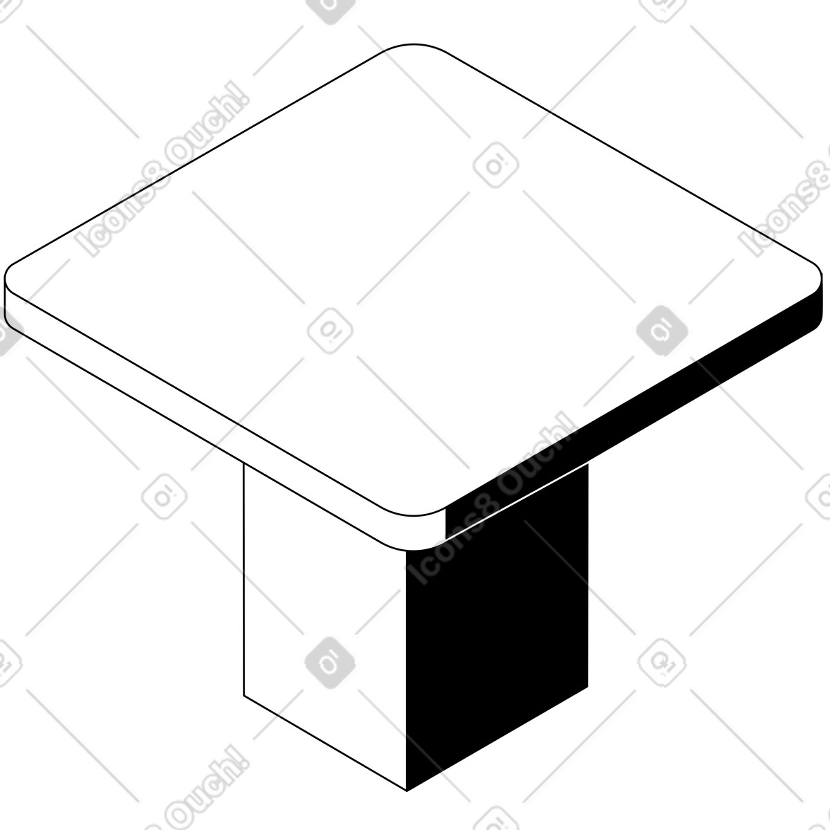 Tabelle-Illustration im Isometric-Stil als Download in PNG, SVG