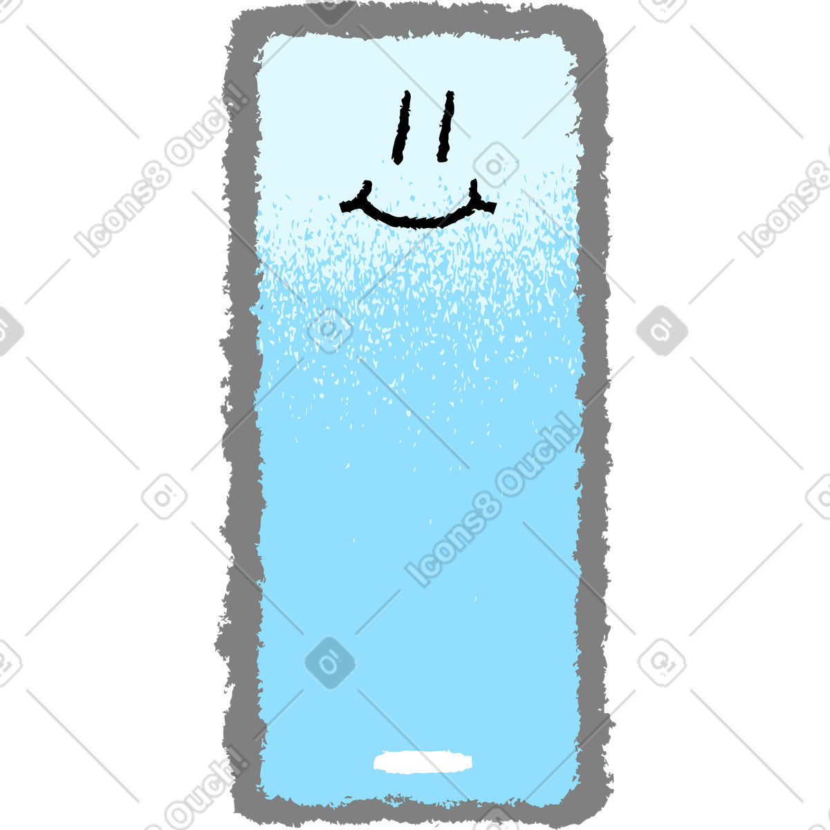 Ilustración Cara de teléfono inteligente en estilo Mirage a descargar en PNG y SVG
