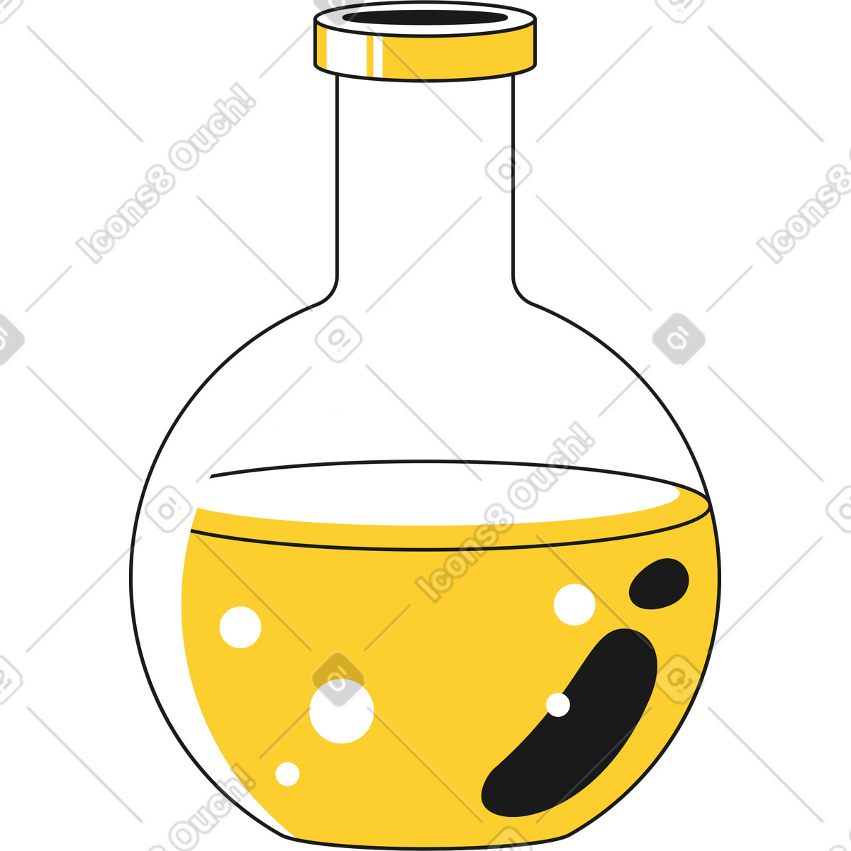 Taxi スタイルの 液体の入ったガラス容器 のイラストをPNG、SVG形式でダウンロード