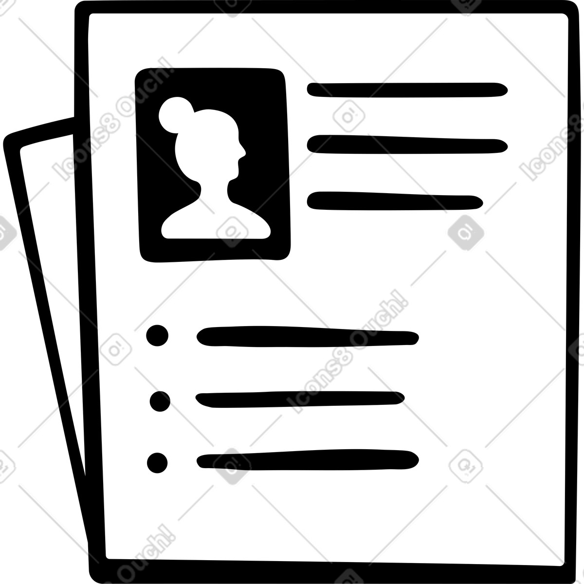 Journal スタイルの Cv のイラストをPNG、SVG形式でダウンロード