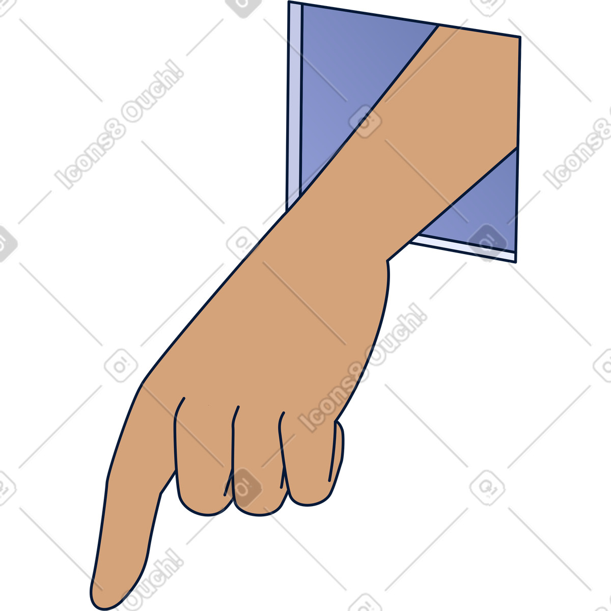 Frame window with hand pointing illustration in Neat style download in PNG, SVG