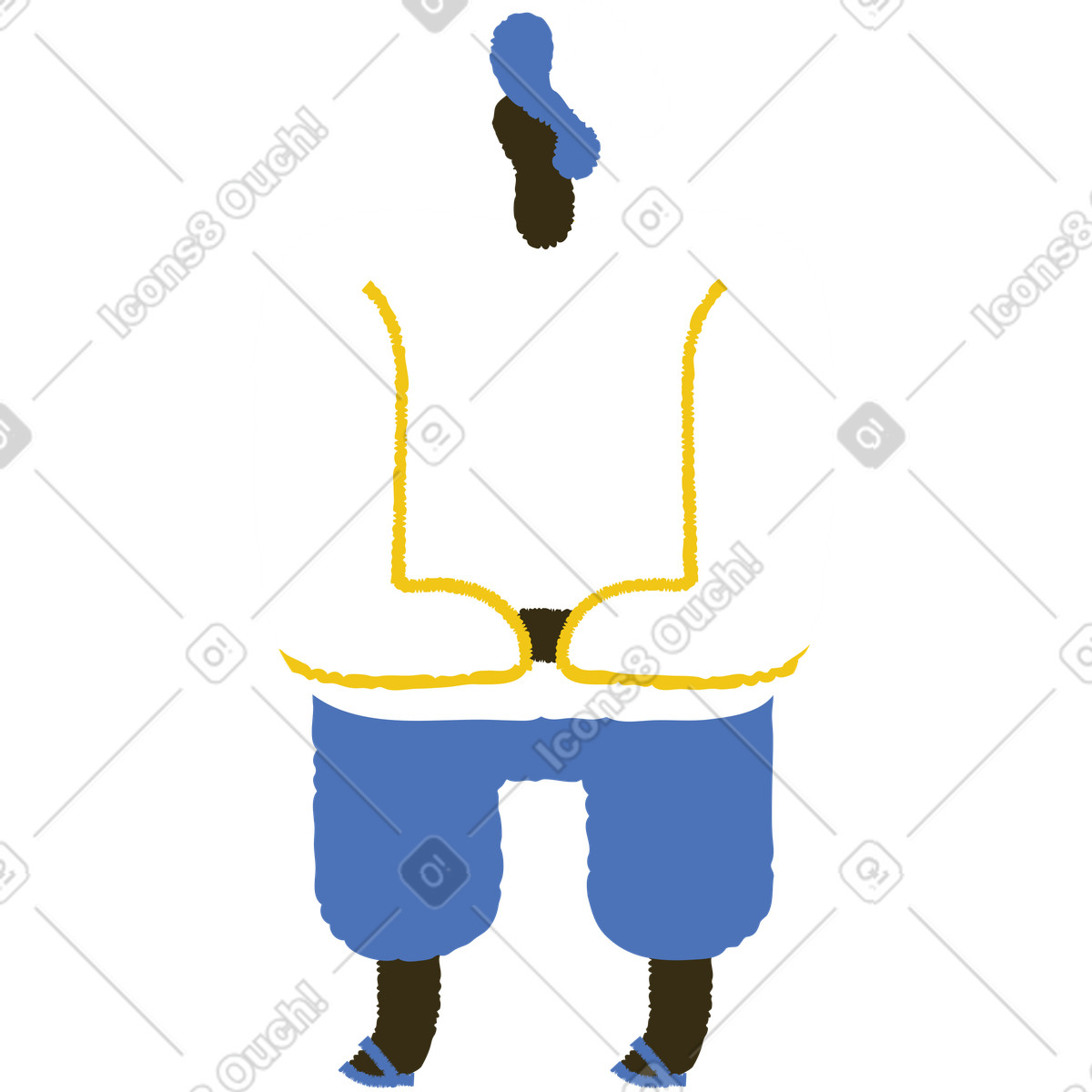 Mann-Illustration im Bermuda-Stil als Download in PNG, SVG