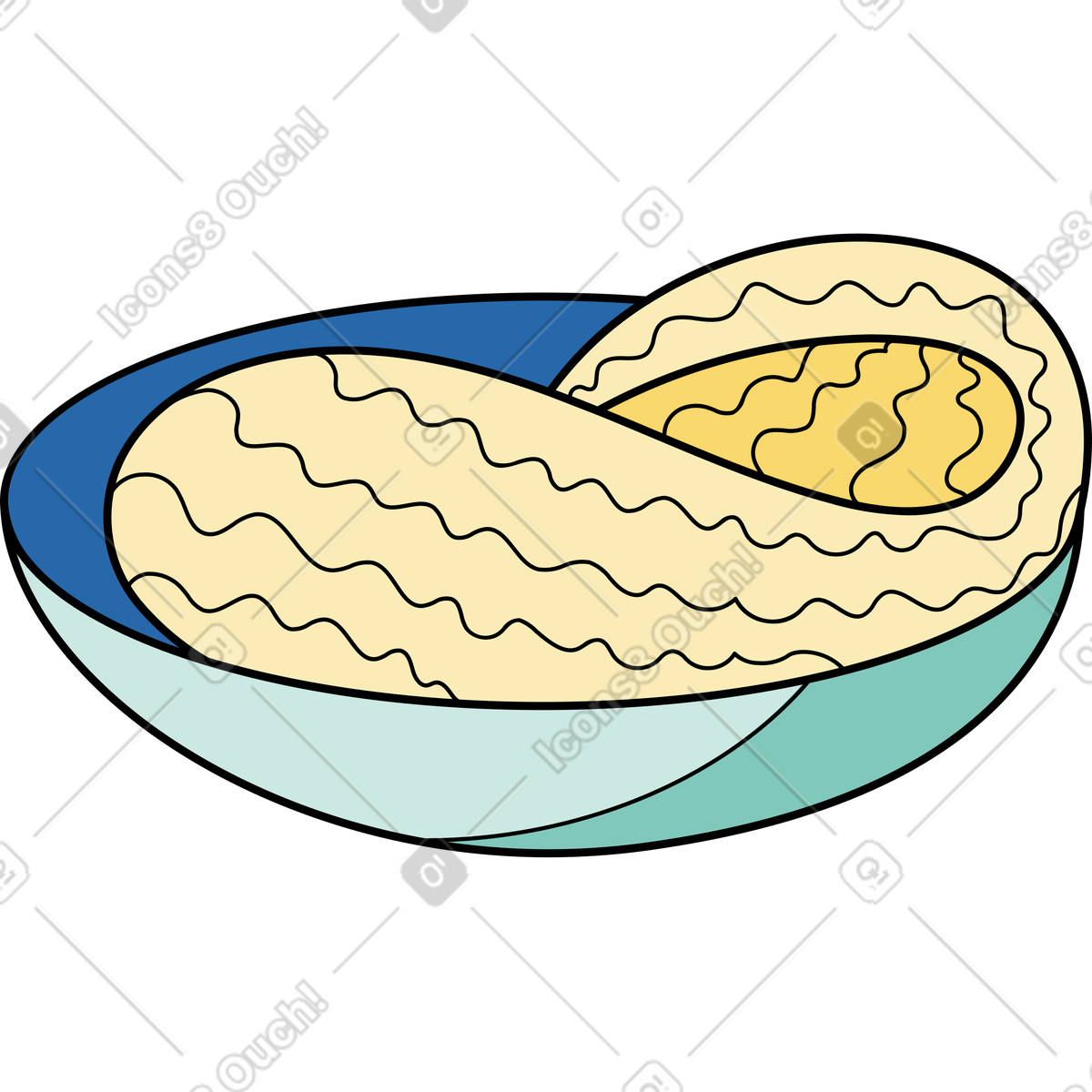 Noodles illustration in Surr style download in PNG, SVG