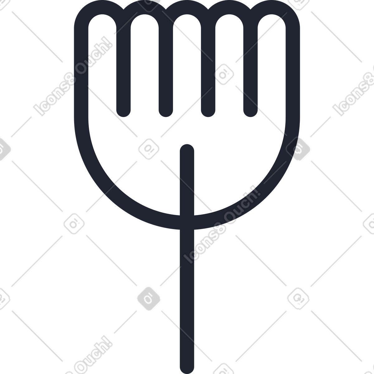 Minimalist petal bloom with rounded edges and black outline illustration in Pablita style download in PNG, SVG