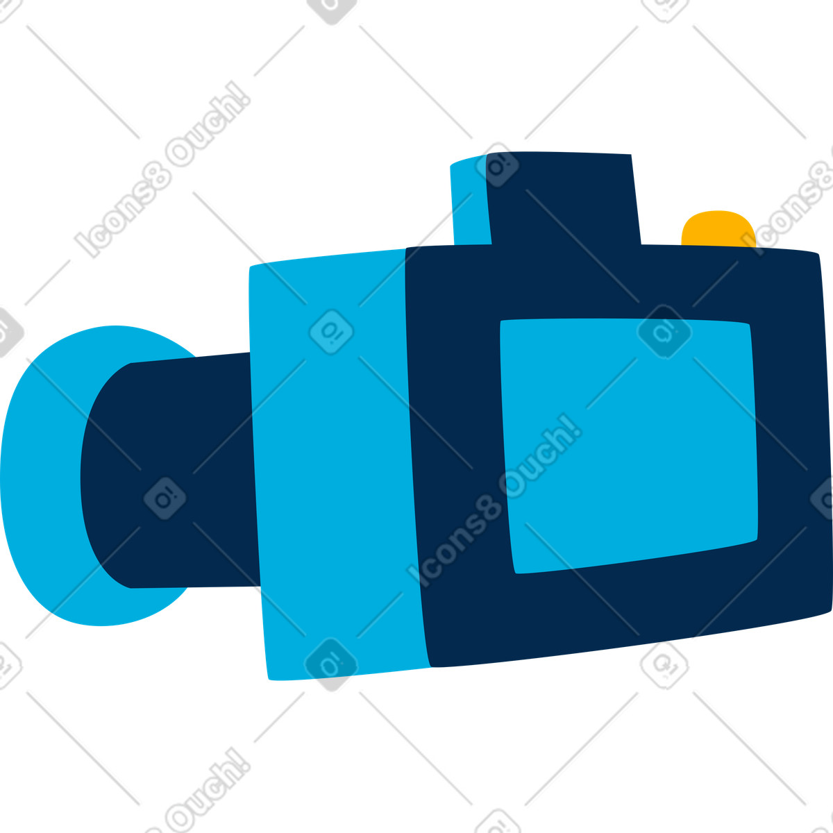 Photo camera illustration in Flame style download in PNG, SVG