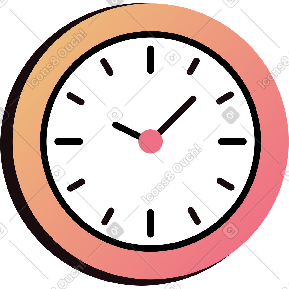 Clock illustration in Delight style download in PNG, SVG