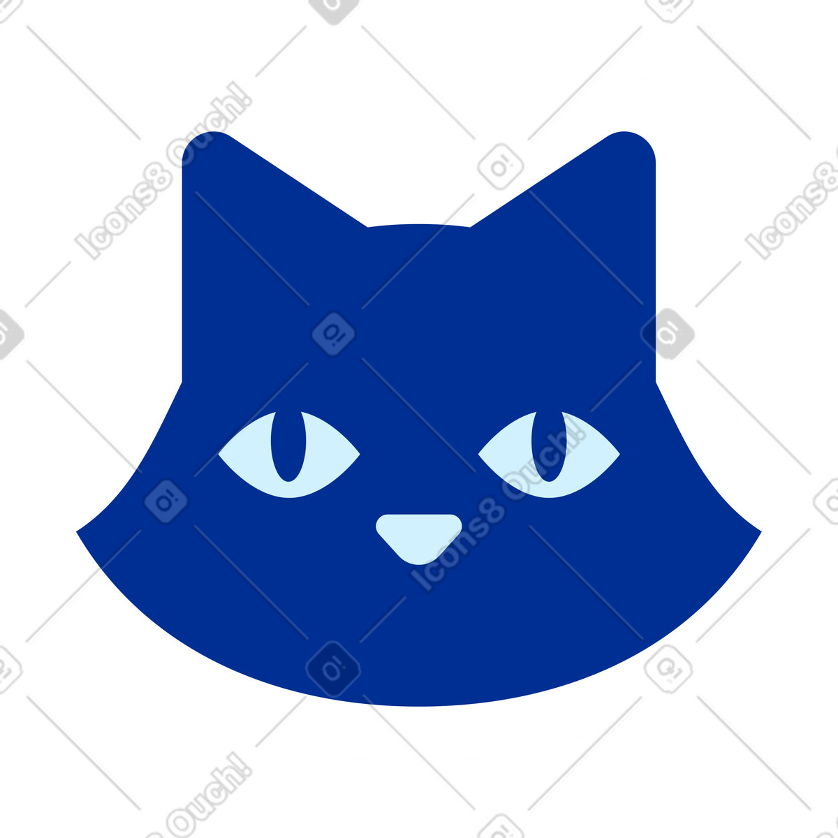 Sticker cat-Illustration im Glossy-Stil als Download in PNG, SVG