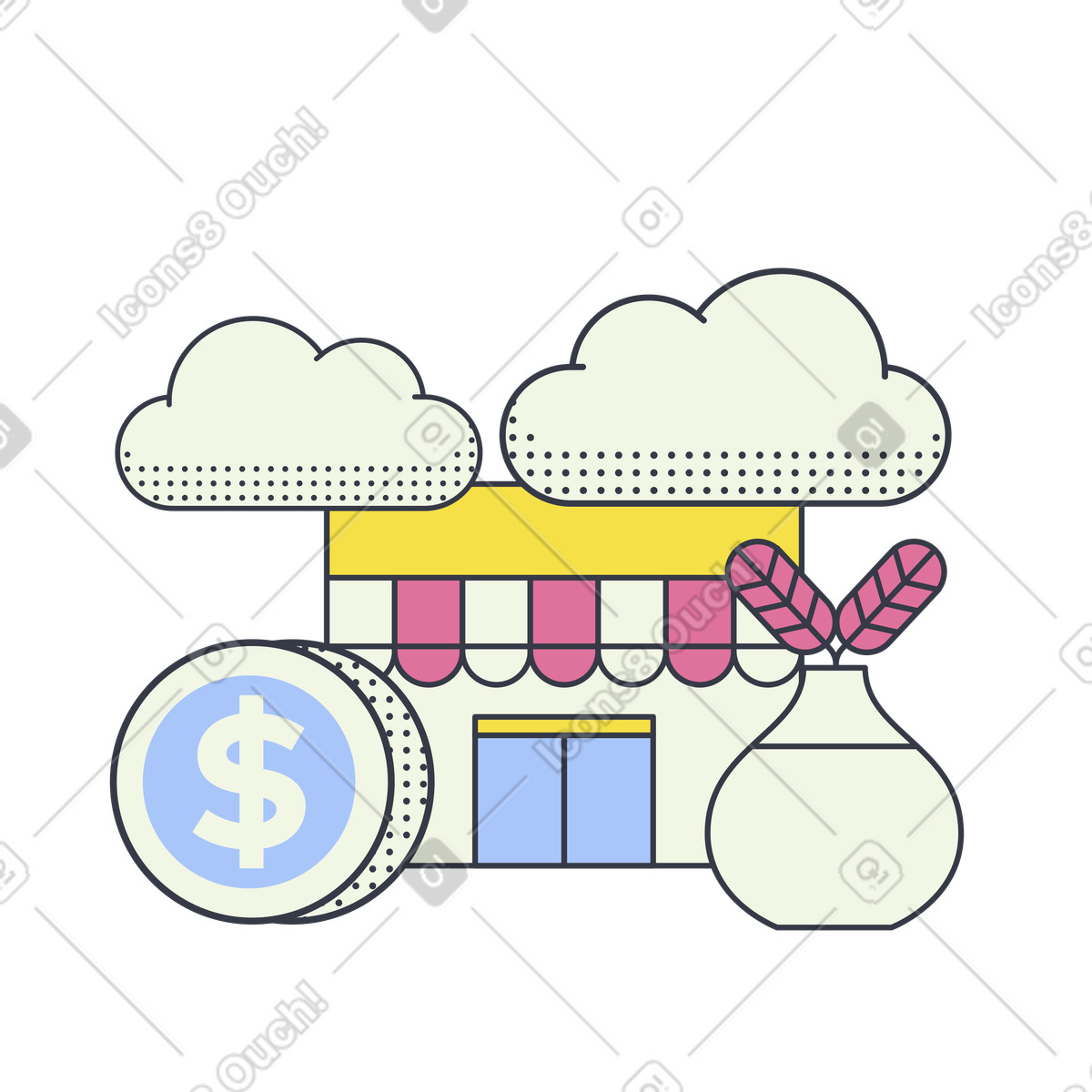 Ordine confermato e pagamento approvato illustrazione in stile Abstract scarica in PNG, SVG