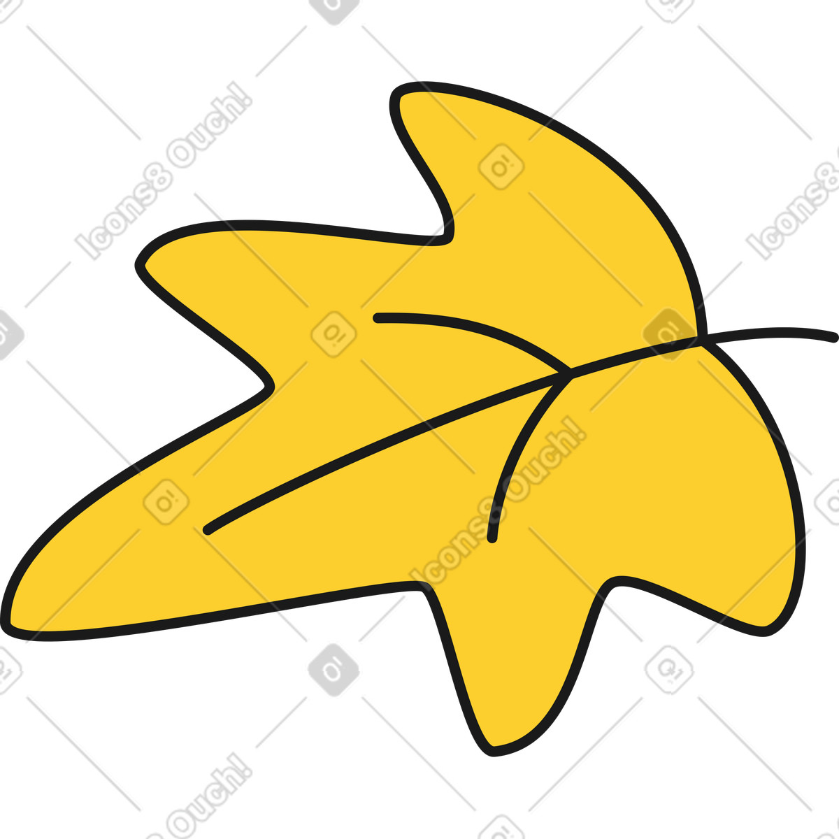 Taxi 스타일의 잎 일러스트레이션 PNG, SVG 다운로드
