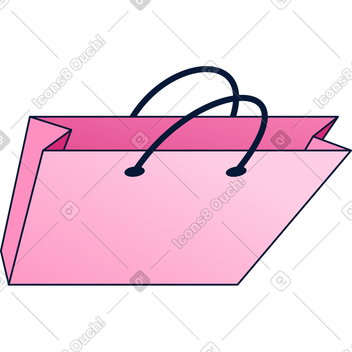 Plastic bag illustration in Neat style download in PNG, SVG