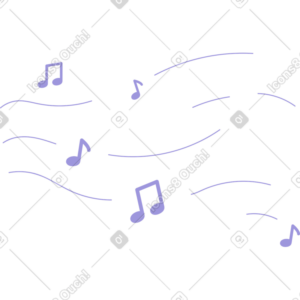 下载 Woof 风格的 Flowing music in notes 插画，支持 PNG、SVG 格式
