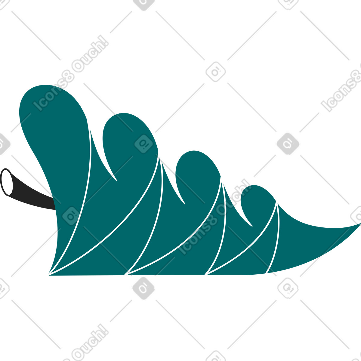 Felled christmas tree illustration in Sammy Line style download in PNG, SVG