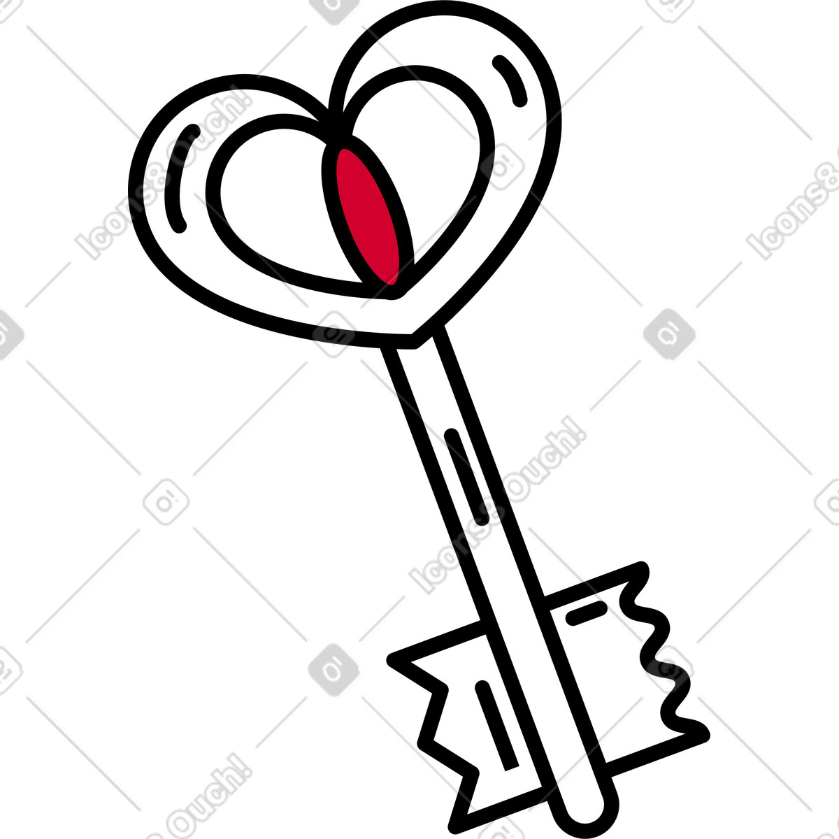 Key illustration in Ruby style download in PNG, SVG