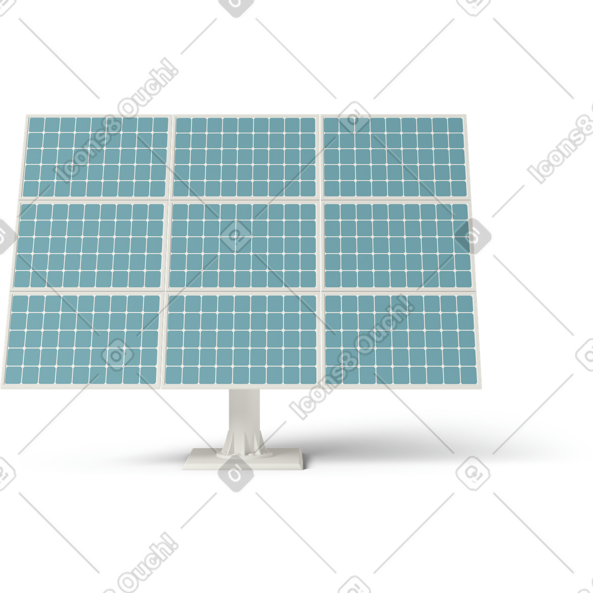 Ilustración Paneles solares en estilo 3D Casual life a descargar en PNG y SVG