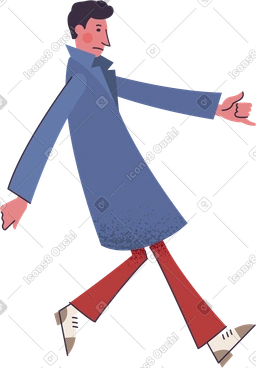 Man in coat PNG, SVG