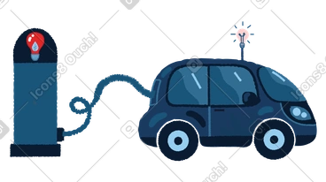 Filling car's tank with eco fuel PNG, SVG