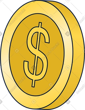Pièce d'un dollar PNG, SVG