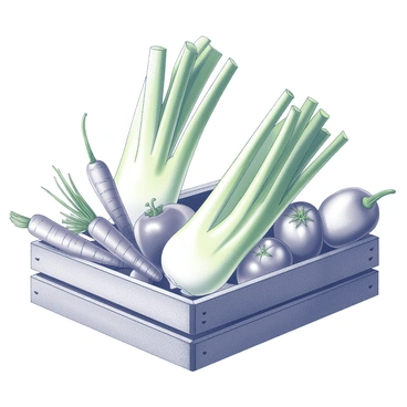 A farmers' market stall filled with fresh produce. The stall prominently displays "fresh celery" with vibrant green stalks standing upright. Surrounding the celery are various other vegetables, including carrots with their leafy tops intact, ripe tomatoes resting on a wooden crate, and peppers in a range of shapes and sizes. The vegetables are arranged neatly, presenting a bountiful harvest look. The background features a rustic wooden structure that supports the stall, enhancing the market atmosphere.