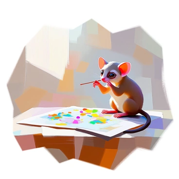 A small tarsier with large, expressive eyes sits on a wooden table, its furry body poised in a curious position. It holds a tiny stick in its right hand, pointing at a world map spread out before it. The map features colorful geographical details, with various continents and oceans clearly marked. The tarsier's other hand rests on its chin as it examines the map intently, displaying a look of concentration on its face. Sunlight streams softly onto the table, casting gentle shadows around the scene.