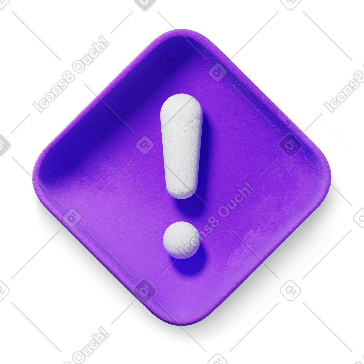 3D Microsoft Fluent illustration 스타일의 Exclamation sign 일러스트레이션 PNG, SVG 다운로드