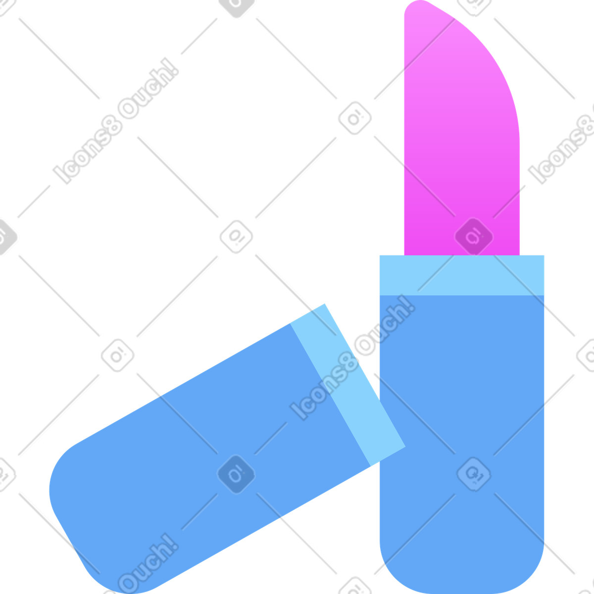 Glossy 스타일의 립스틱 일러스트레이션 PNG, SVG 다운로드