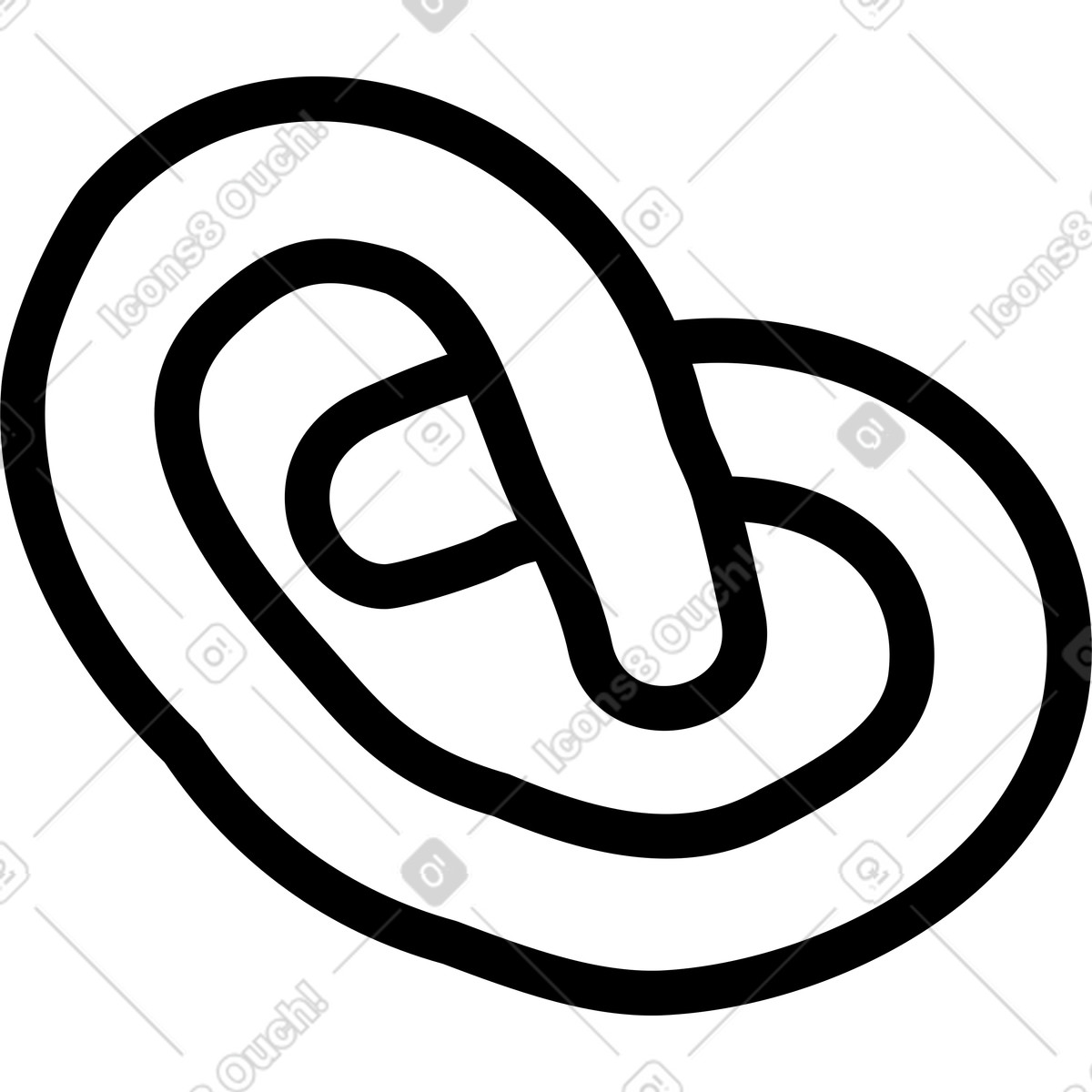 Ilustração de Pretzel em no estilo Notes para baixar em PNG, SVG