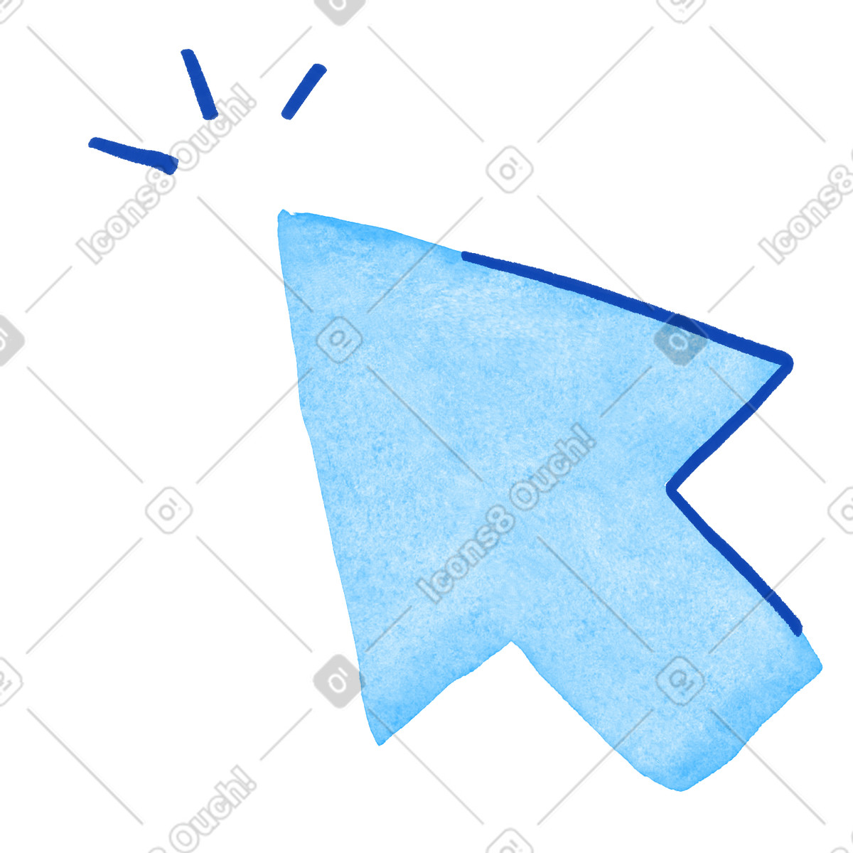 Cursor arrow clicking highlighted pointer symbol for user interface navigation-Illustration im Tint-Stil als Download in PNG, SVG