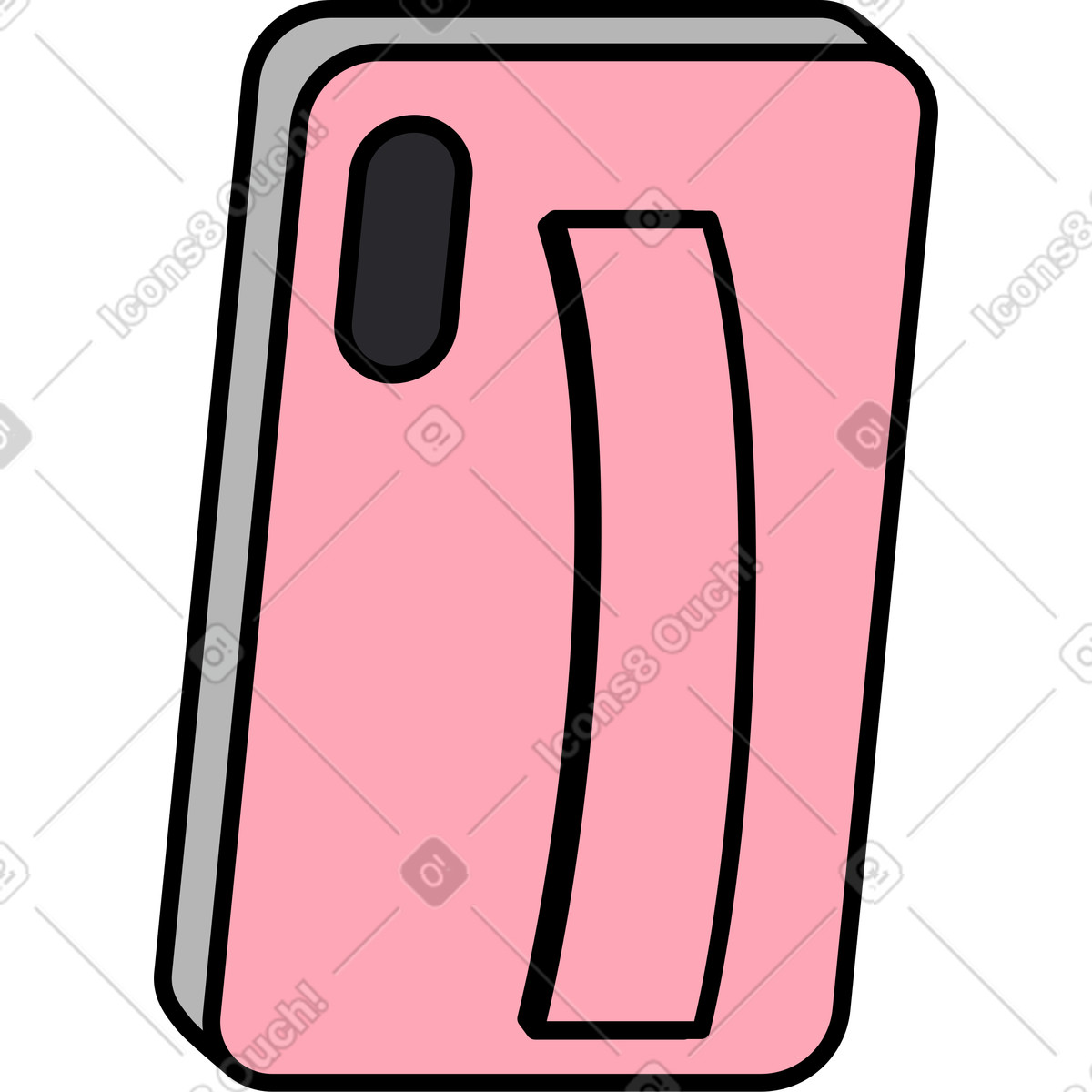 Ilustração de Telefone com alça em no estilo Kindy para baixar em PNG, SVG