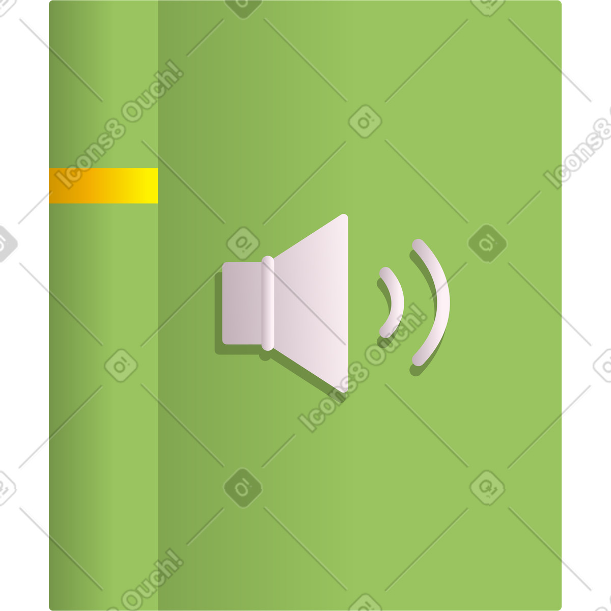 Ilustración Audio libro en estilo Silky a descargar en PNG y SVG