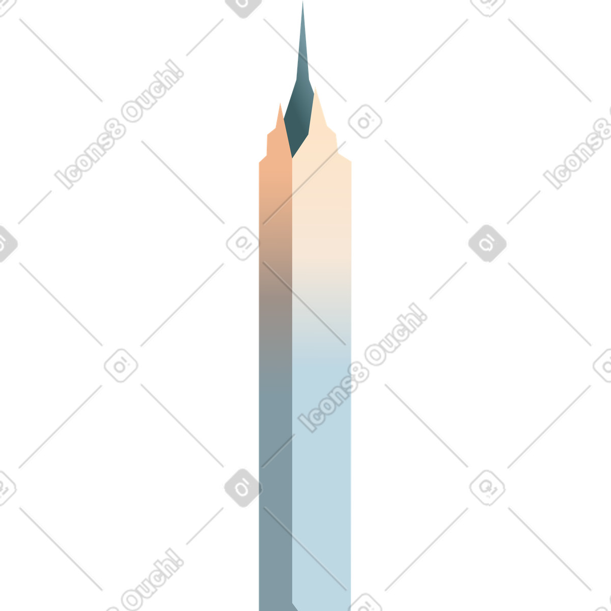 Grattacielo illustrazione in stile Vivid scarica in PNG, SVG