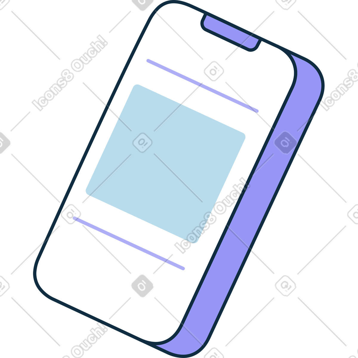 Small cell phone illustration in PNG, SVG