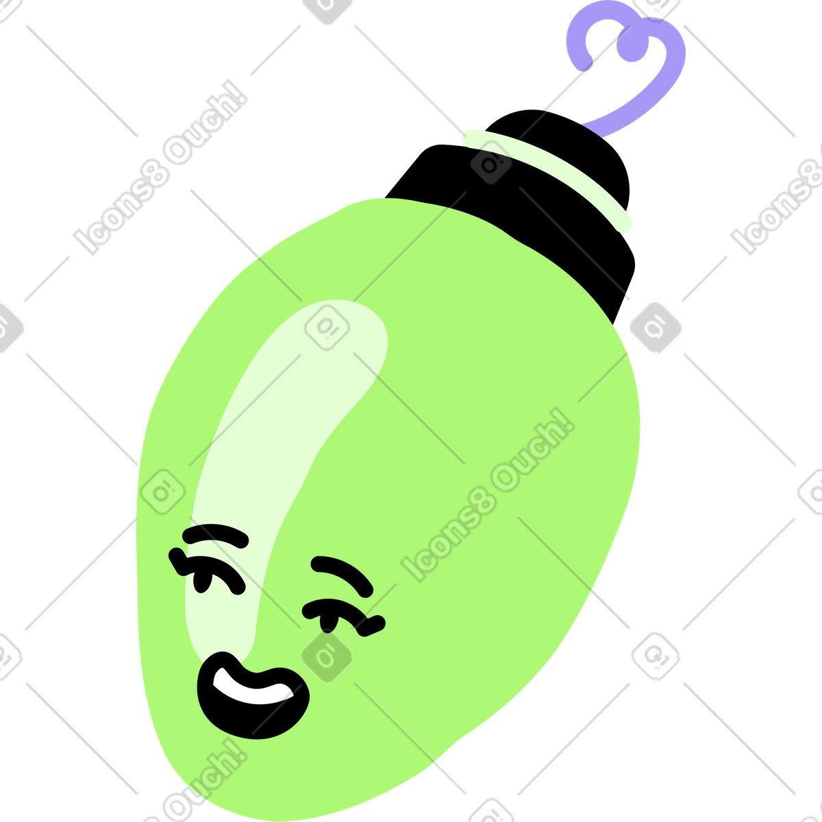 Ilustração de Cabeça lâmpada natal em no estilo Giggle para baixar em PNG, SVG