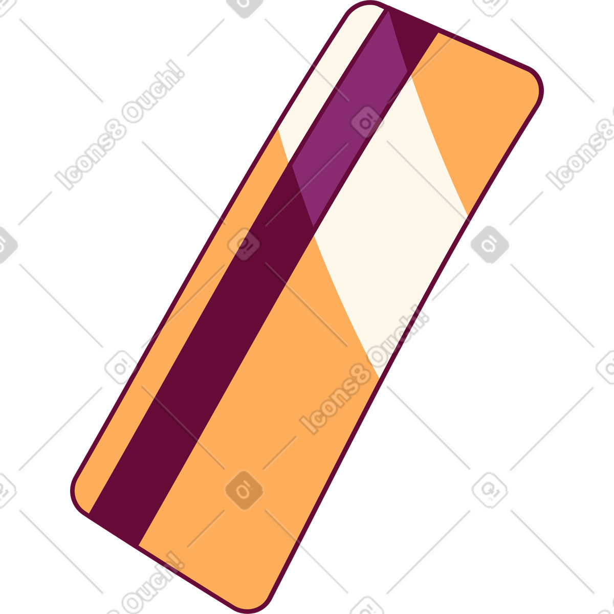 Orange bankkarte-Illustration im Handy-Stil als Download in PNG, SVG