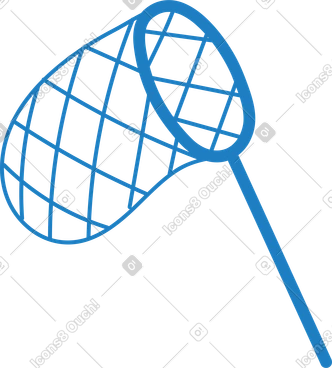 Blue butterfly net PNG, SVG