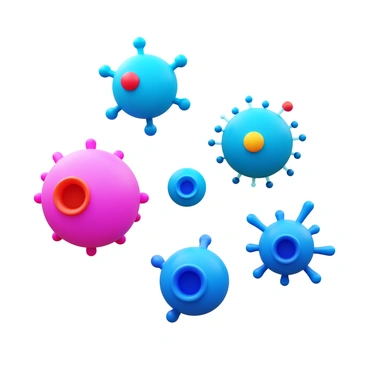 An illustration of cancer cells with distinctive surface markers. The cancer cells are shown in vibrant colors, highlighting their unique characteristics. Each cell features prominent surface markers represented as various shapes and sizes, such as spikes and dots, in contrasting colors for clarity. The background is minimal to emphasize the cancer cells and their surface markers. The arrangement of the cells is diverse, with some cells in the forefront and others fading into the background. The illustration provides a clear view of the intricate details of each cancer cell and its surface markers.
