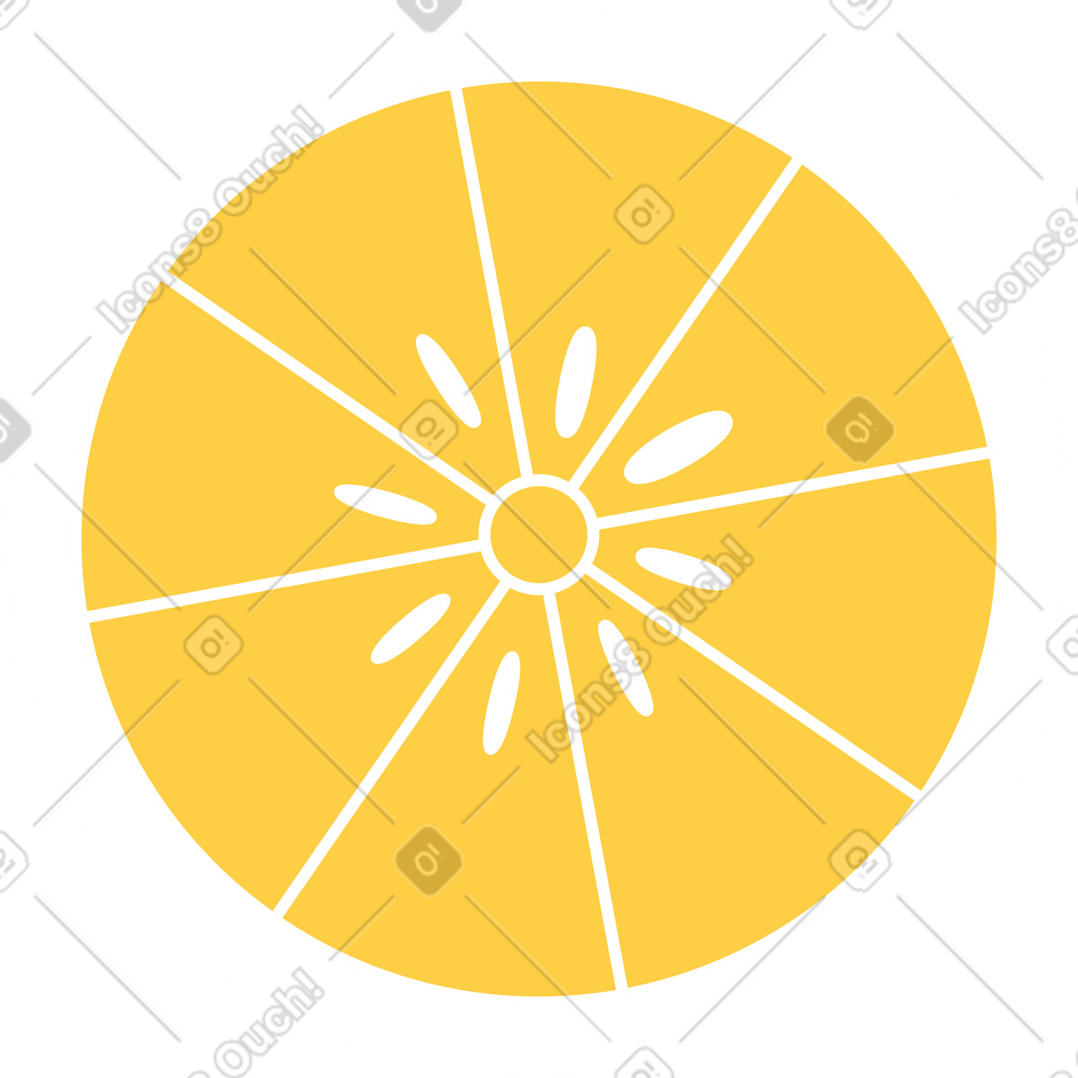 Ilustración Limón en estilo Conifer a descargar en PNG y SVG
