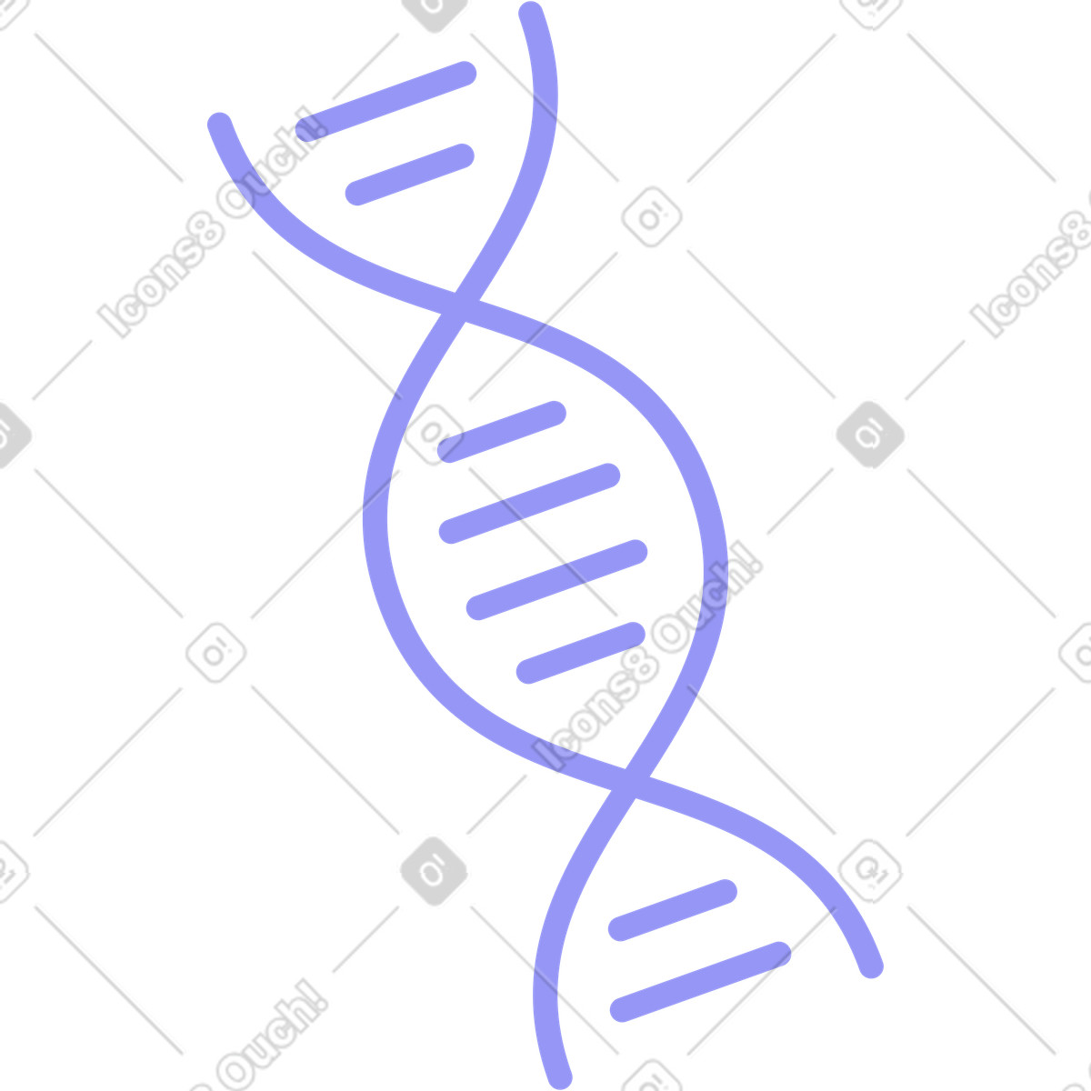 下载 Bubble gum 风格的 紫色dna 插画，支持 PNG、SVG 格式