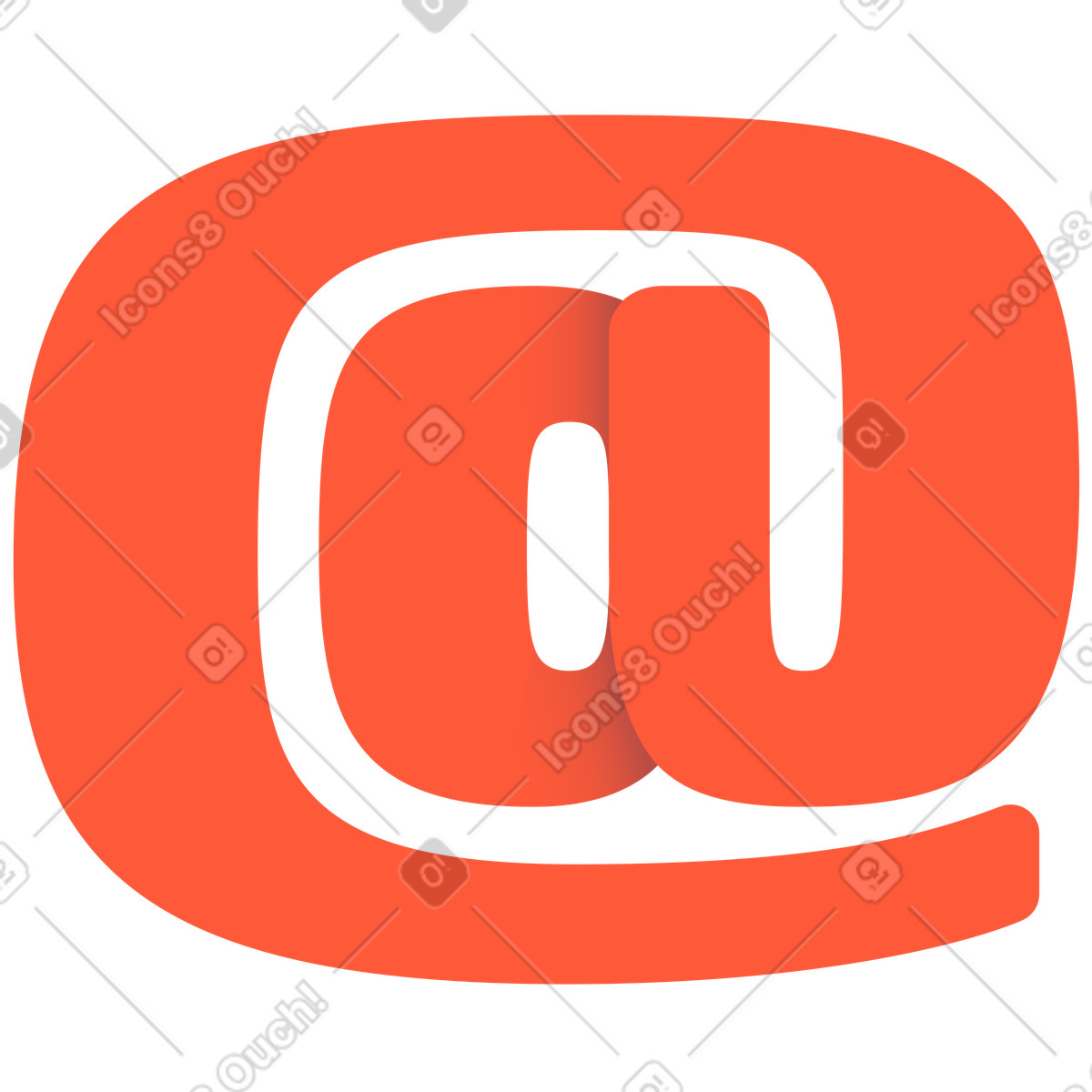 Illustration Arobase dans le style Beam à télécharger aux formats PNG, SVG