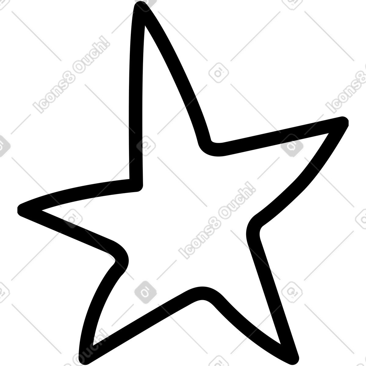 Twirl スタイルの 黒い星 のイラストをPNG、SVG形式でダウンロード