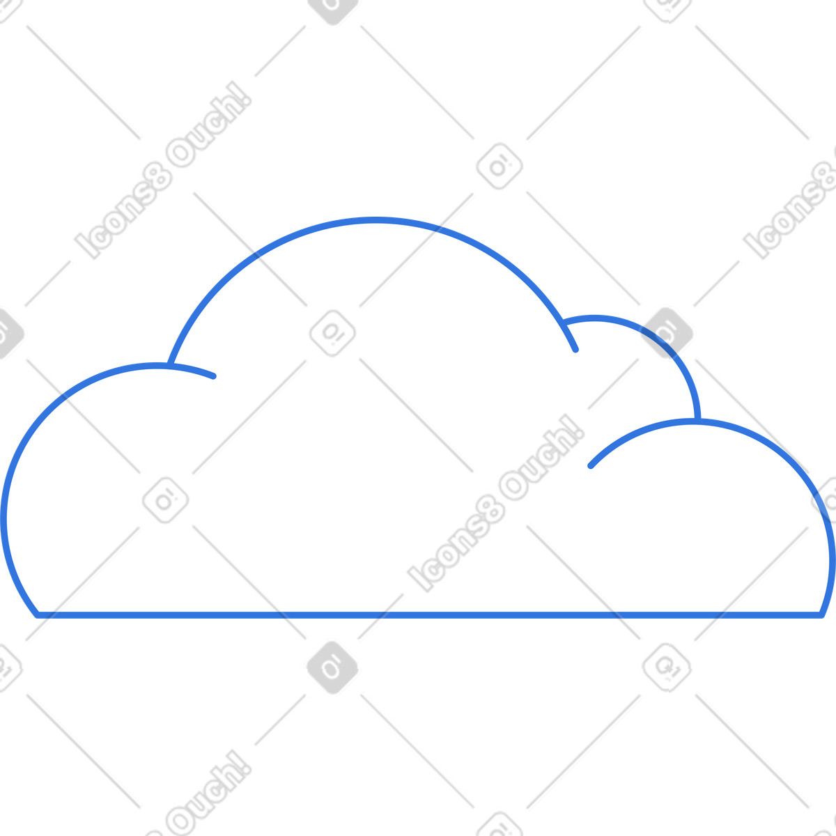 Cloud illustration in Sky style download in PNG, SVG