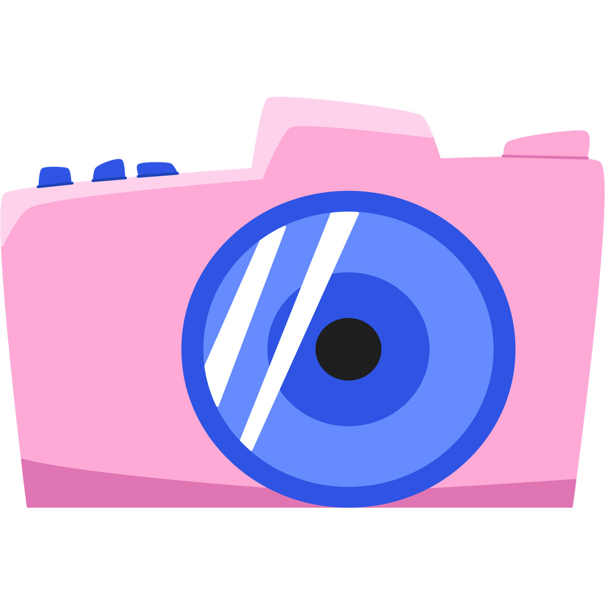 Pink camera illustrazione in stile Bouncy scarica in PNG, SVG