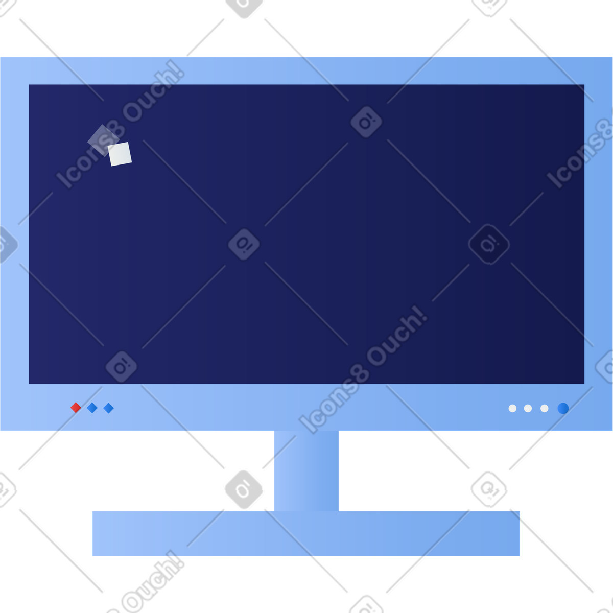 Monitor illustration showcasing a sleek design in clipart PNG SVG GIF