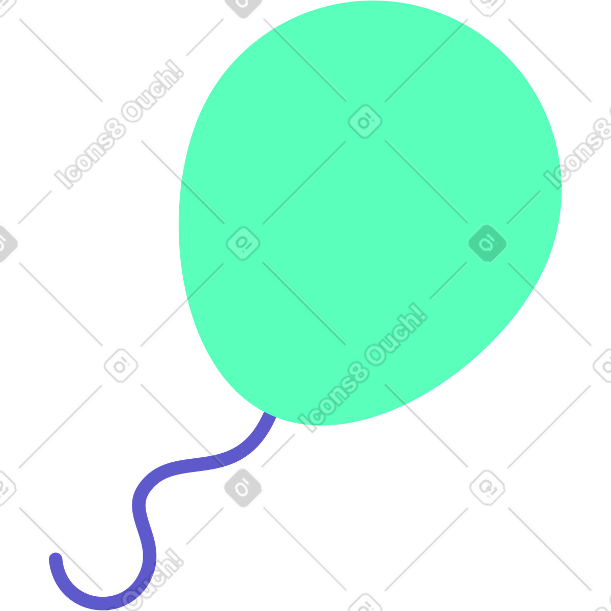 Balloon illustration in Bright style download in PNG, SVG